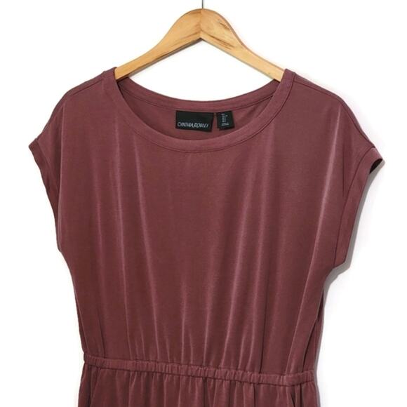 Cynthia Rowley Red Mini Dress Scoop Neck Short Sleeve Casual Summer Athleisure L - Picture 3 of 14